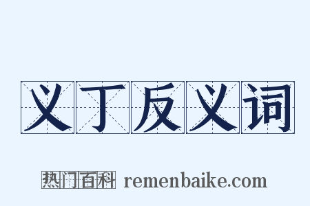 义丁反义词是什么意思的图片